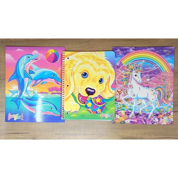 Lisa Frank 30th Birthday Bundle -Binder Folder Notebook Unicorn Dog Xtra Folder - Picture 2 of 6